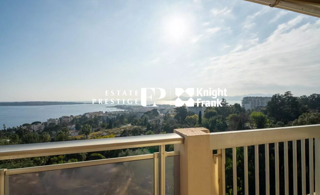 CANNES Californie – Appartement 3 pièces vue mer panoramique